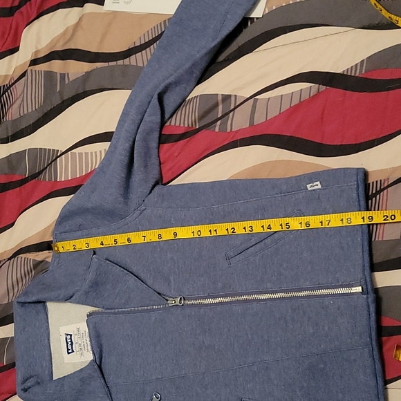 Levi's Full Zip Asymmetrical Jacket Blue Pockets Girls Large 12-13 years  NEW - Picture 11 of 11